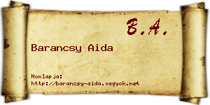 Barancsy Aida névjegykártya